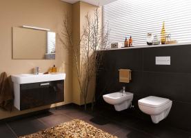 Kényelmes és elegáns fürdőszoba: Installation süllyesztett