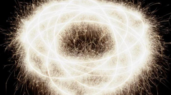 Absztrakt kép egy spinning elektron