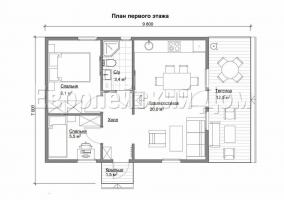 Stílusos európai ház 6x10 meglepte racionális tervezés